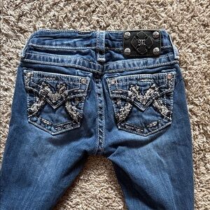 Miss Me Kids Blue Jeans with Embellished Pockets